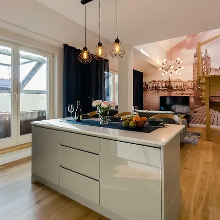 Appartamento Kazimierz Penthouse With Private Terrace Cracovia Esterno foto